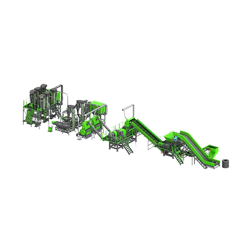 Verspilde bandenrecyclingmachine